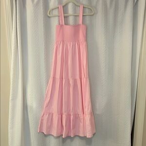 Sunday Up Light Pink Tiered Dress